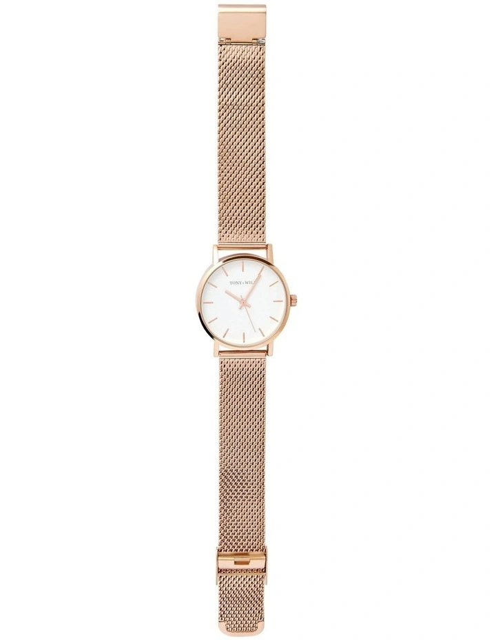 Small Classic Mesh Watch in Rose Gold