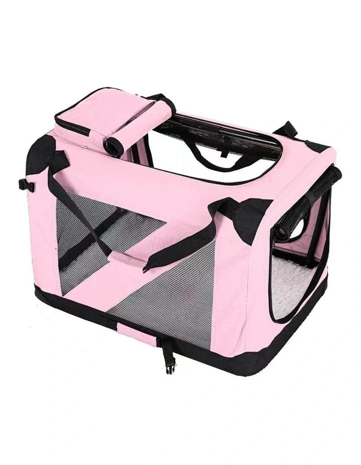Lightweight Portable Pet Carrier with Removable Cover XL in Pink