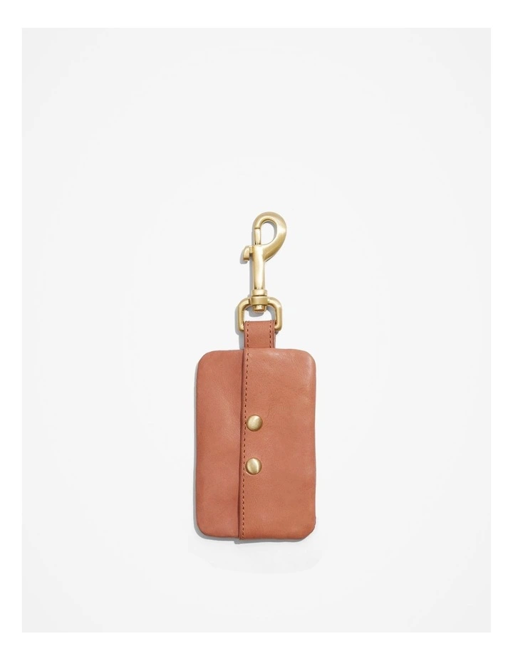 Alfie Leather Poop Bag in Camel