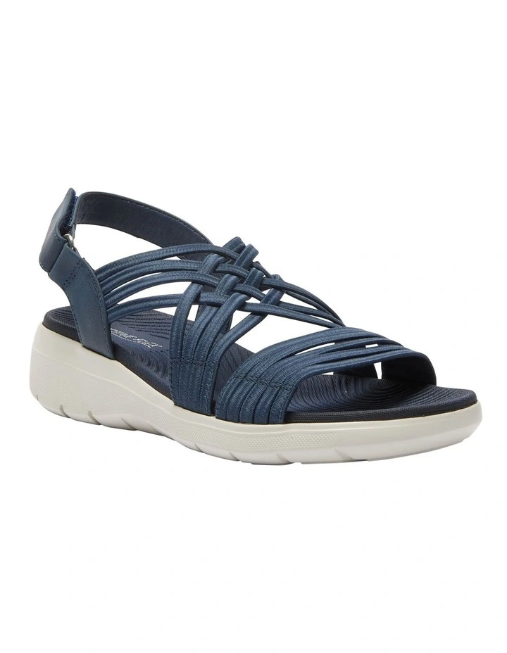 Luna Sandals in Navy Elastic
