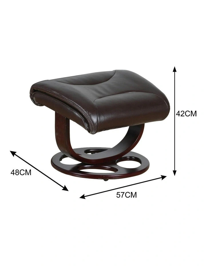Leather Premium Swivel Sofa in Brown