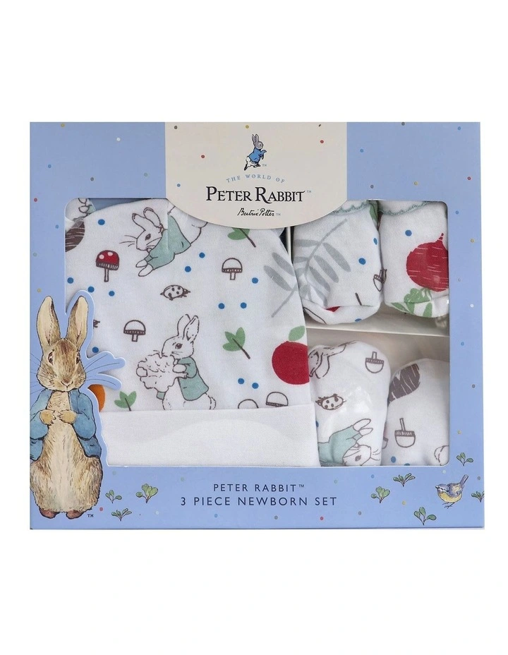 New Adventures of Peter Rabbit Layette Set 3 Pieces in White