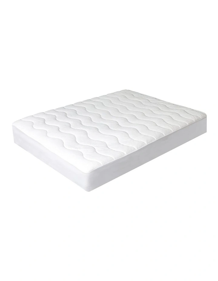 Double Cover Cool Mattress Topper Protector in White