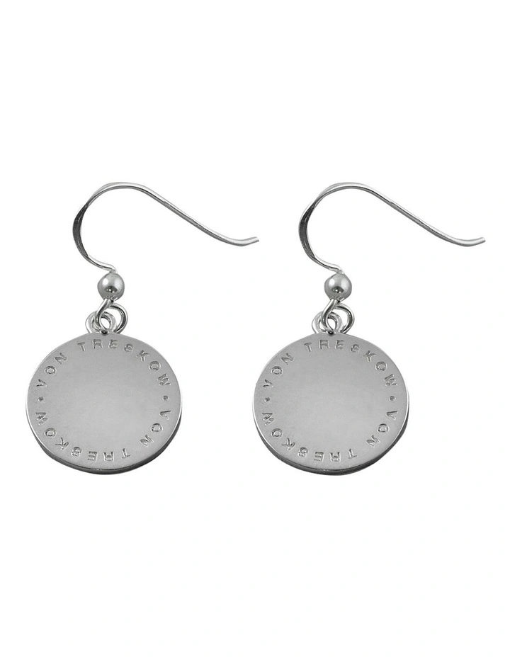 Plate Earrings in Silver