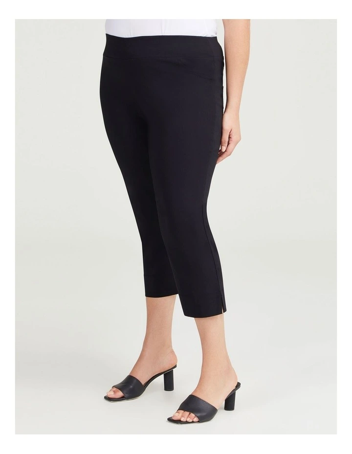 Expose Split Hem Crop Pant in Black