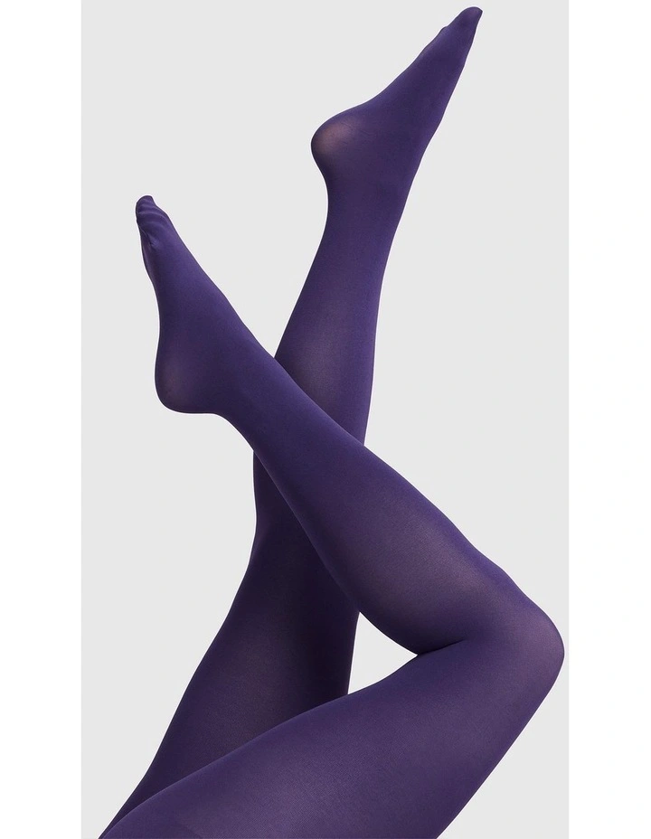 80D Opaque Tights in Midnight Purple