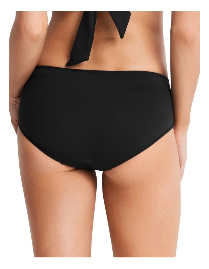 Gathered Front Retro Bikini Bottom Black