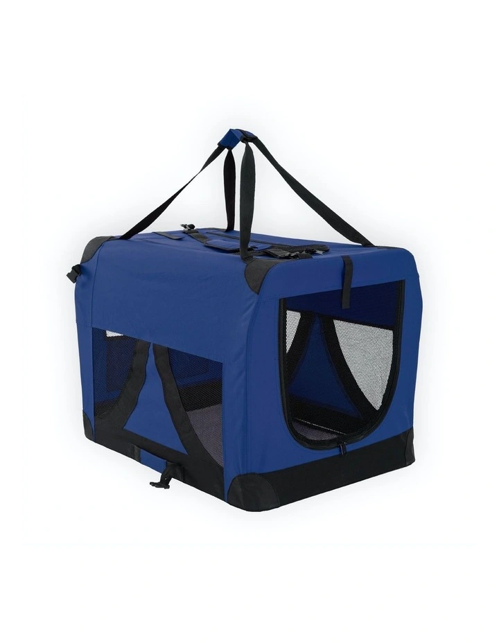 Portable Soft Pet Crate L in Blue