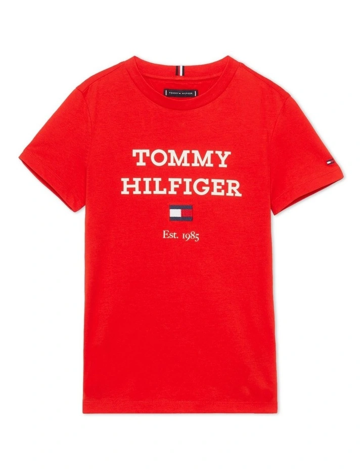 8-16 Oversized Logo T-shirt in Red
