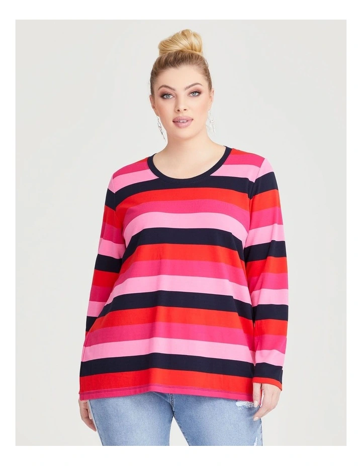 Bamboo Ponte Top in Stripe