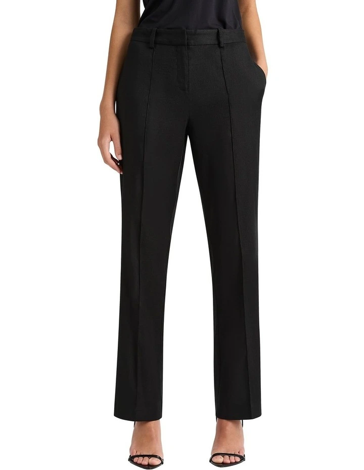 Ambrose Stretch Linen Pant in Black