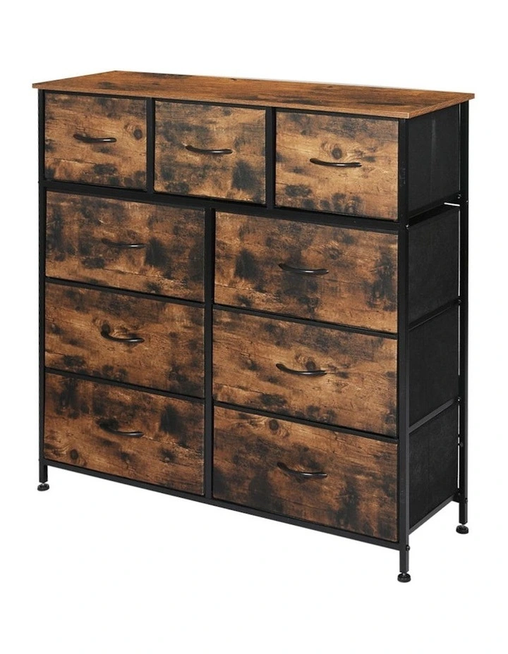 Storage Cabinet Chest of Drawers in Retro Brown