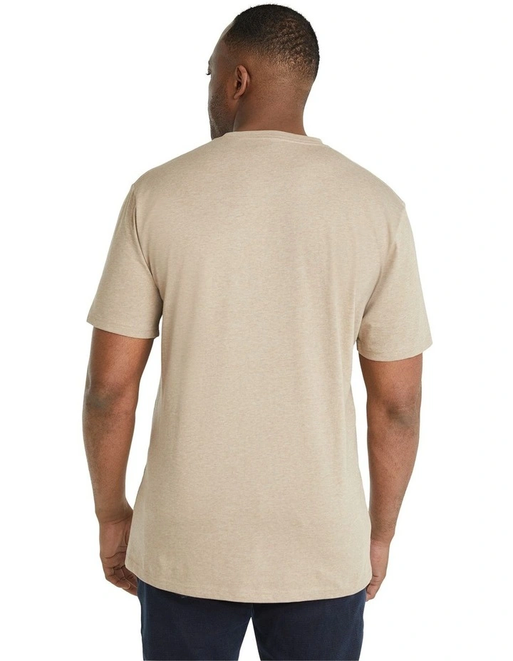 Essential Crew Neck Tee in Stone Marle