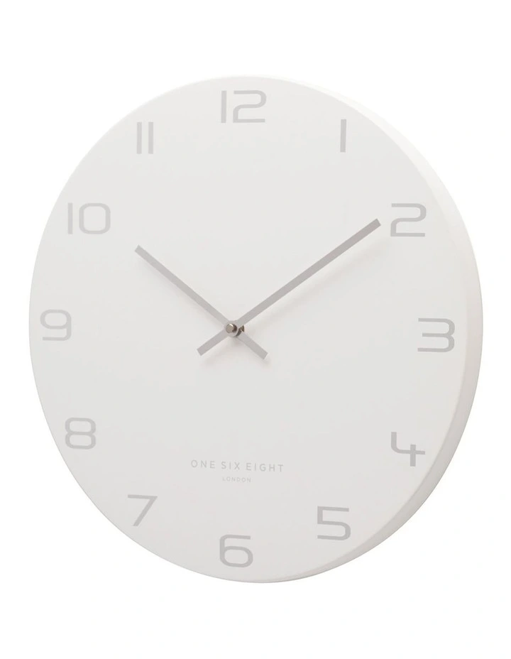 Bianca 60cm Silent Wall Clock in White
