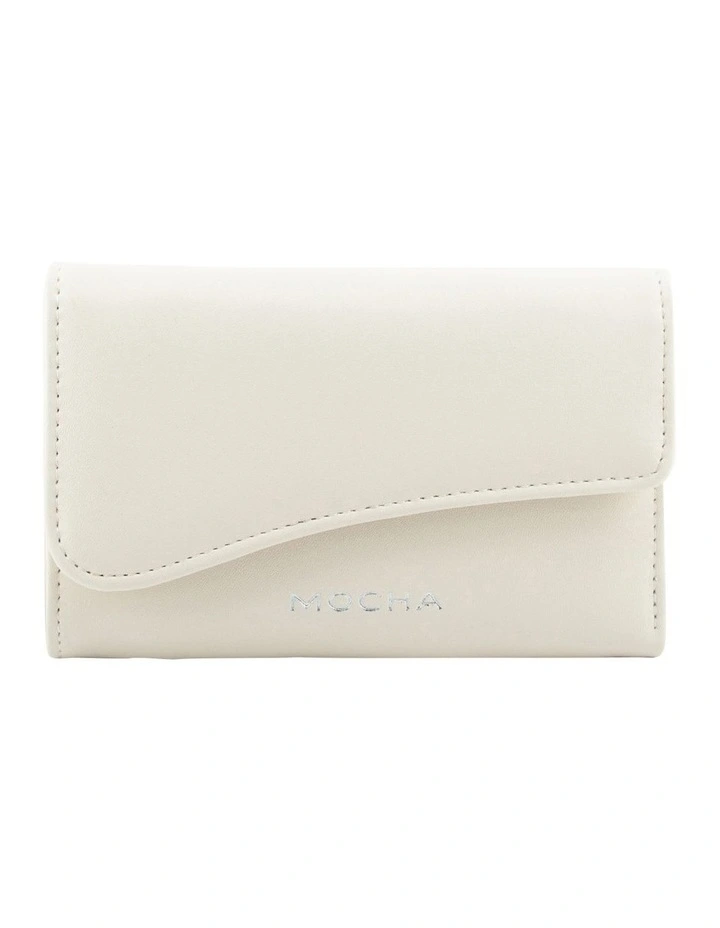 Zoe Wavy Small Wallet in Cream