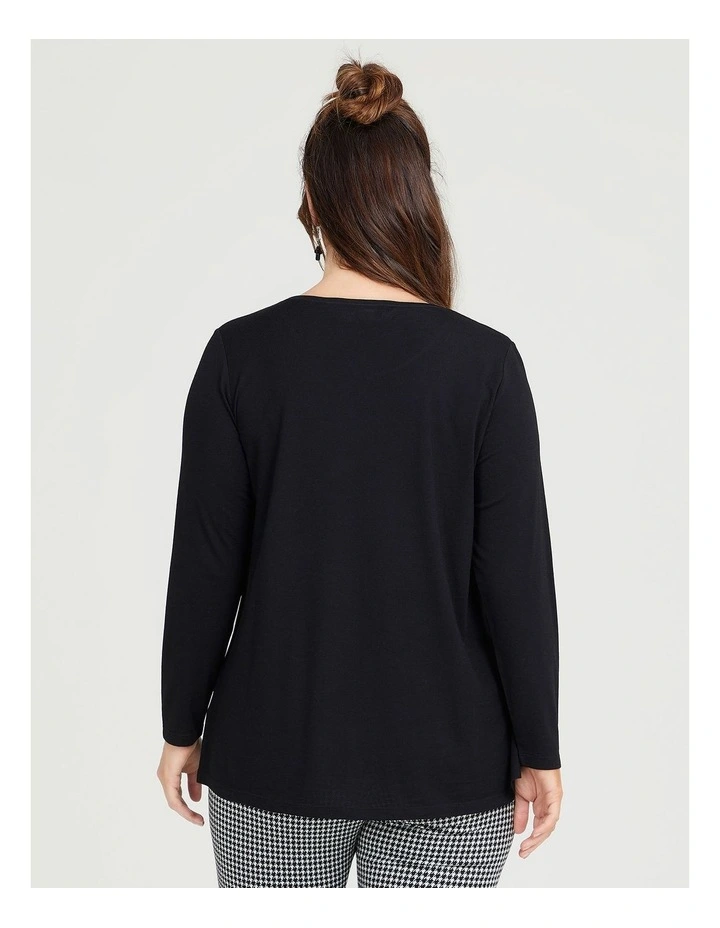 Wool Bamboo Top Black
