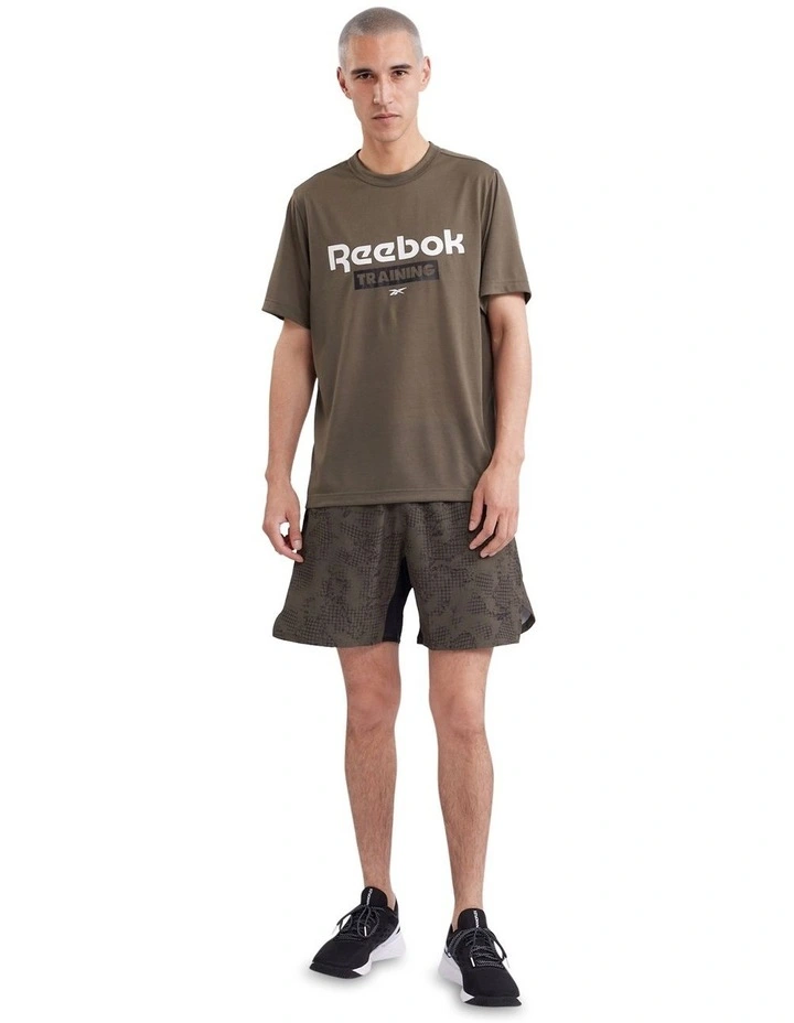 Training Graphic Short Sleeve Tee in Army Green