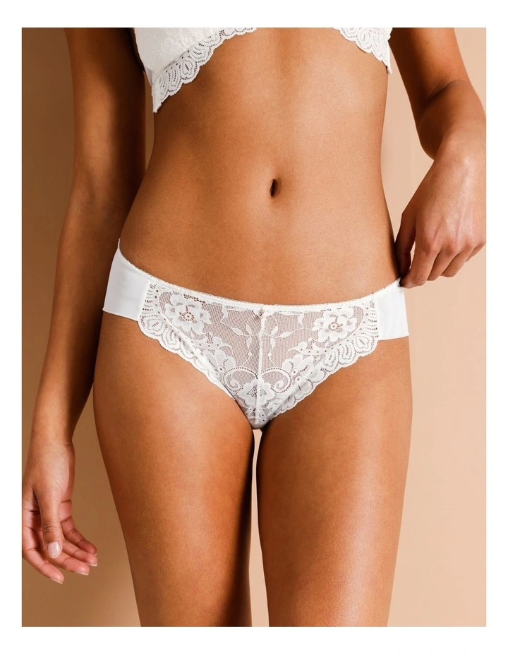 Lace Bikini Brief in Snow White