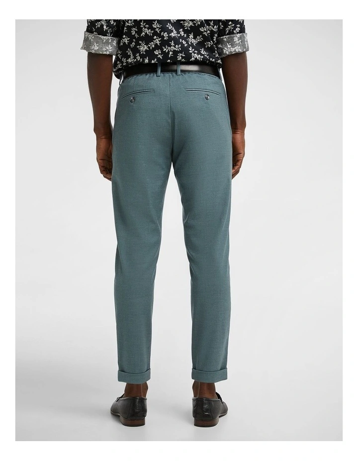 Duke Slim Crop Chino in Teal