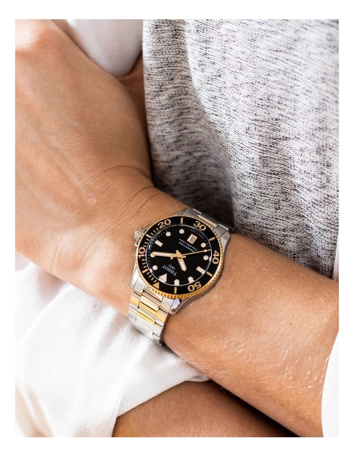 Seastar 1000 36mm Watch in Black/Gold