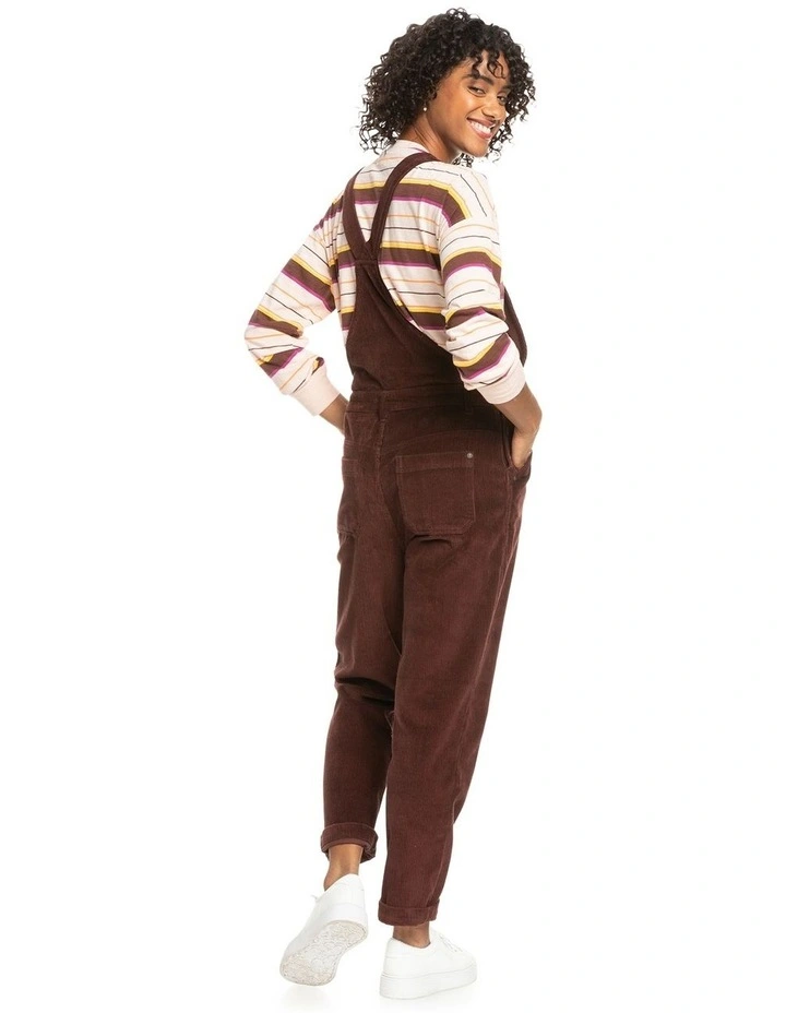 Eternal Change Corduroy Dungarees in Bitter Chocolate