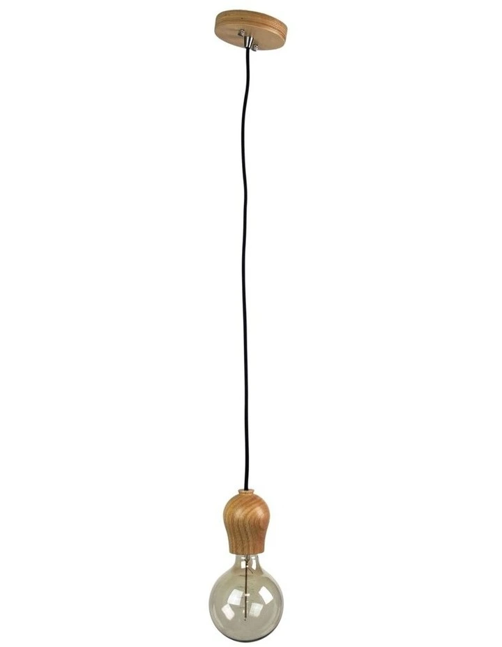 Bud Timber Suspension Pendant Light Brown