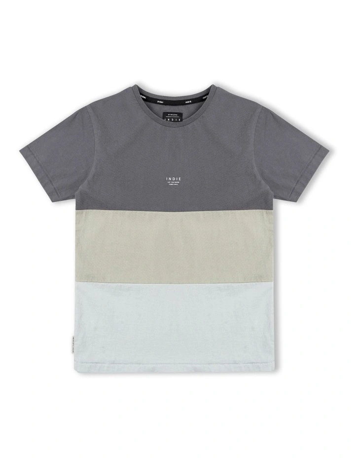 The Marcoola Block Tee (000-2 years) in Navy