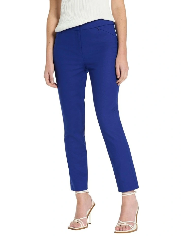 Sarah Compact Cotton Pant in Royal Blue