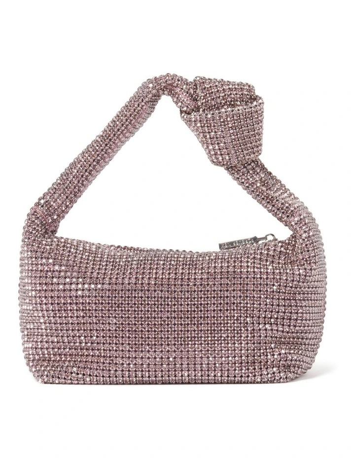 Signature Daphne Knot Embellished Bag in Purple