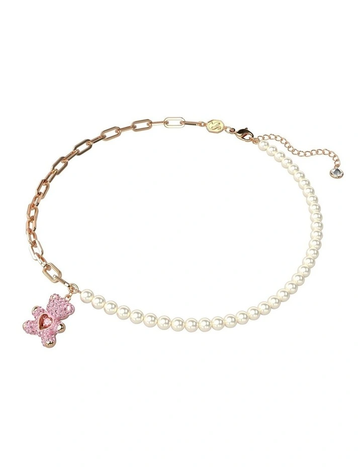 Teddy Pendant Bear Rose Gold-Tone Plated in Pink