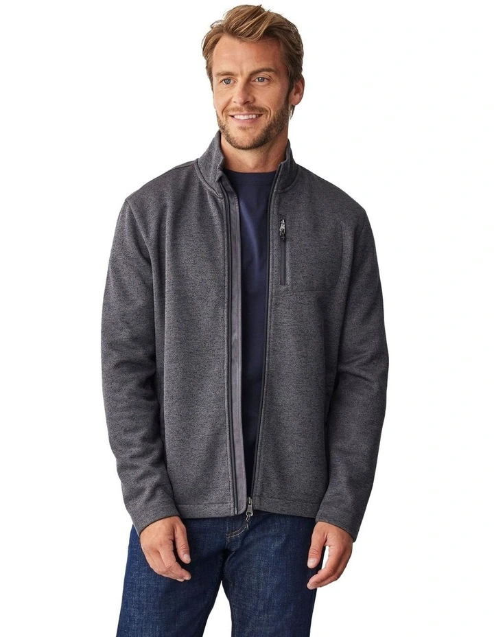 Gazflex Zip Through Sweat Shirt in Charcoal