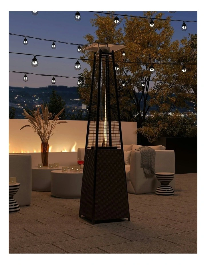 Rattan Style Gas Pyramid Heater