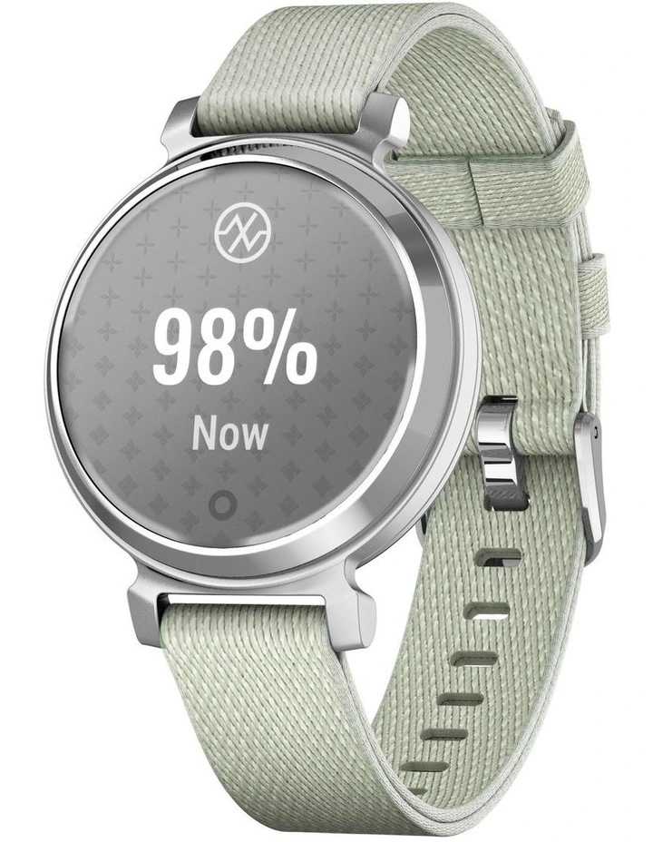 Lily 2 Classic, Silver with Sage Grey Fabric Band 010-02839-15
