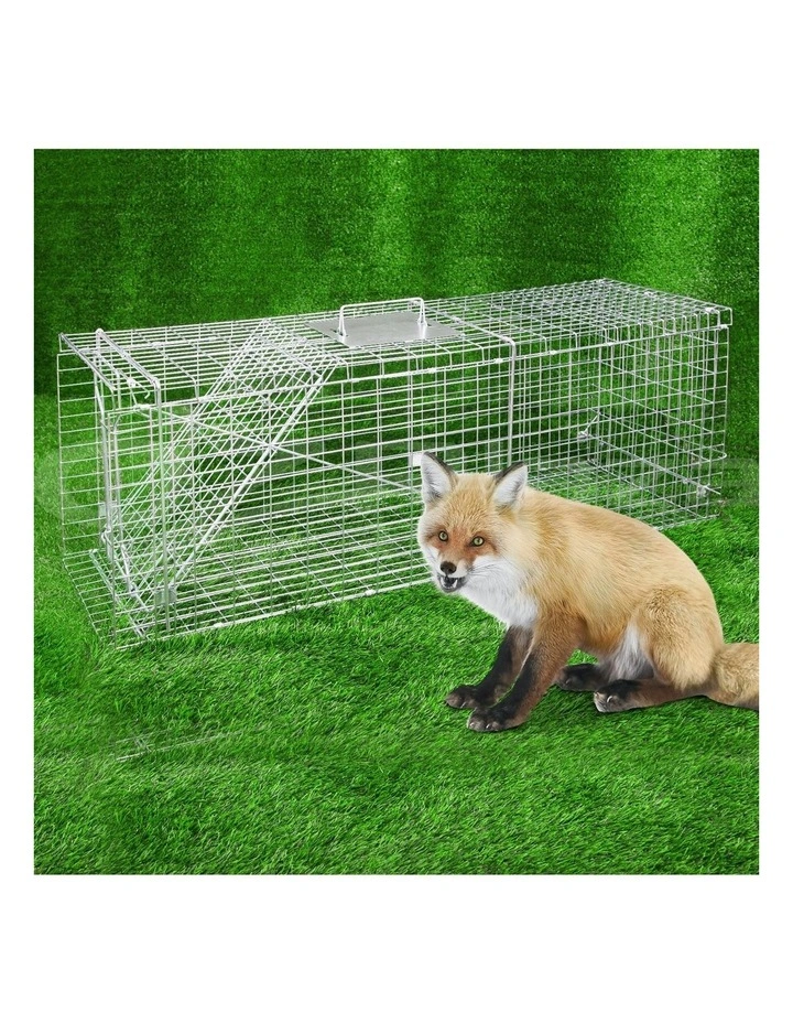 Animal Trap Cage 94x34x36cm in Silver