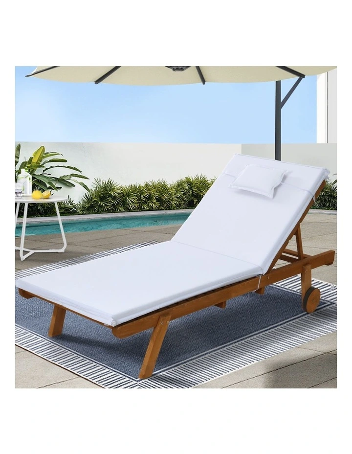 Sun Lounger in White