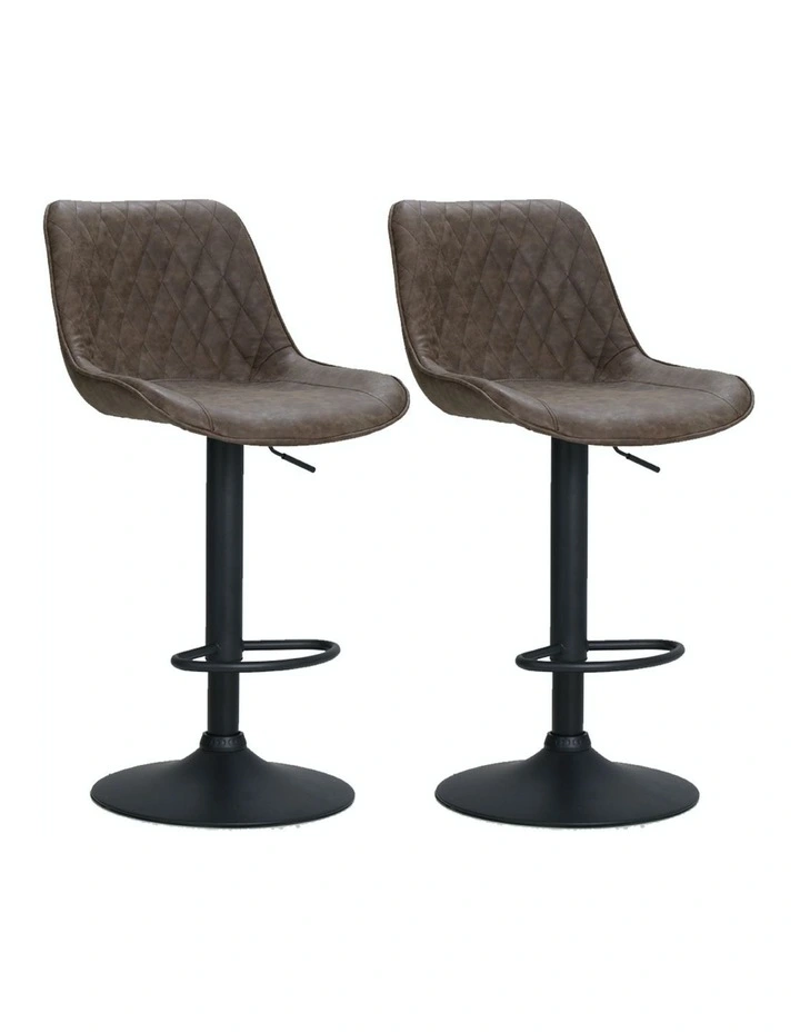 Rushal Metal Kitchen Bar Stools in Brown