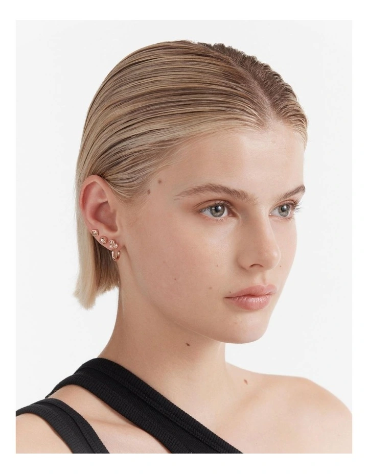 Superstar Earrings Set in Rose Gold