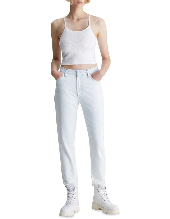 Mom Ankle Jean in Blue