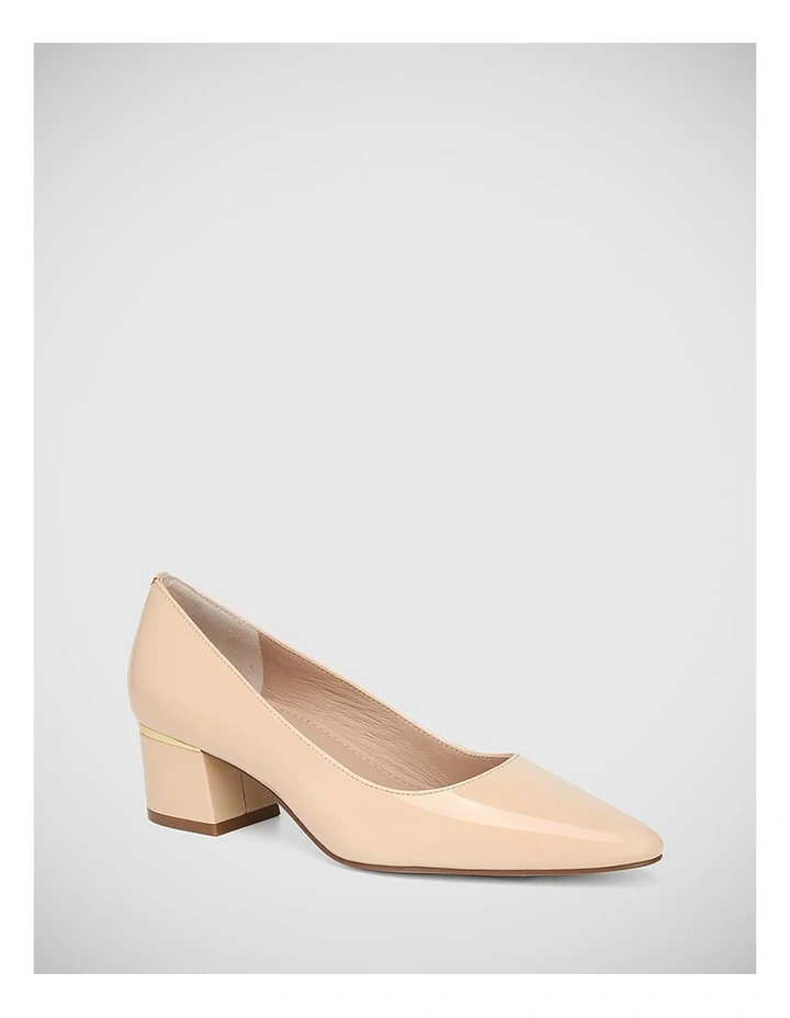 Gemmah Patent Leather Pump in New Flesh
