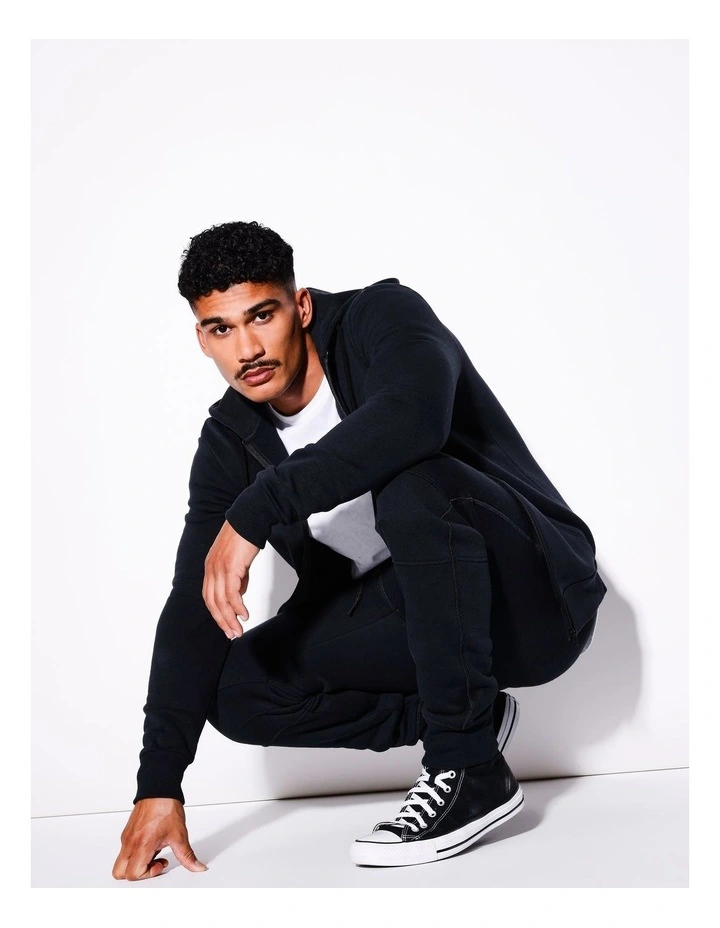Mitchell Zip Thru Hoodie in Navy