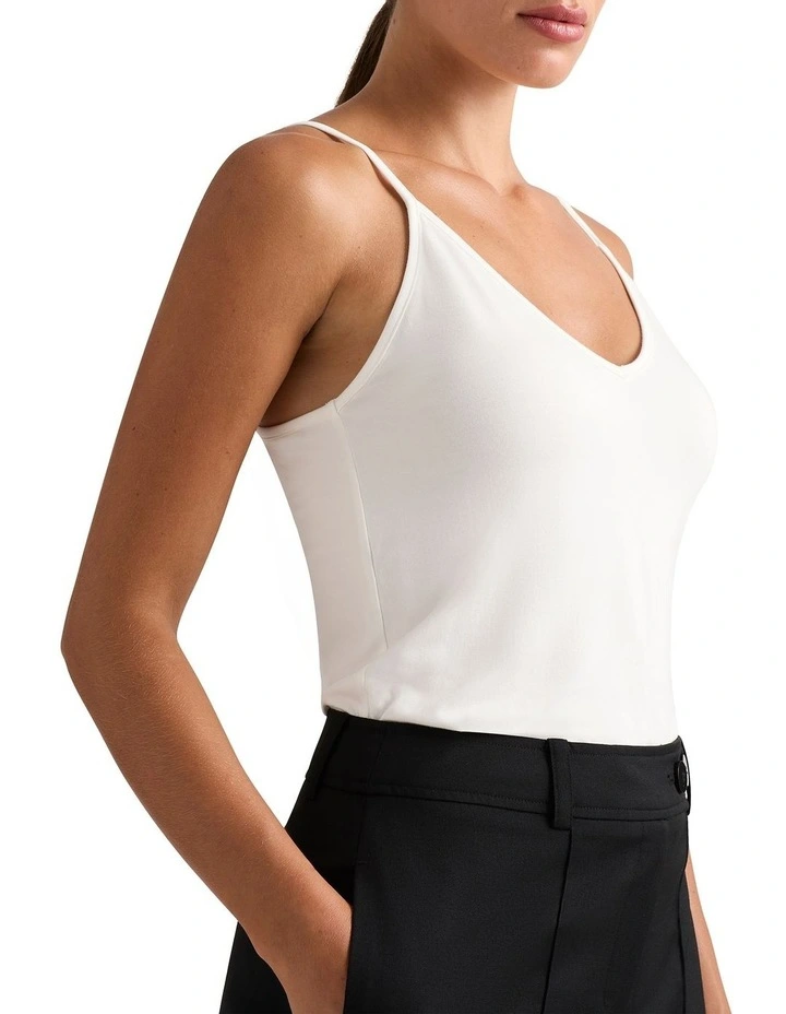 Betsy Bamboo Cami in White