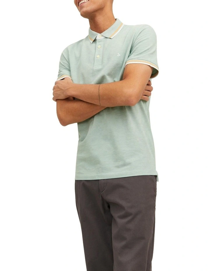 Paulos Organic Cotton Polo in Granite Green