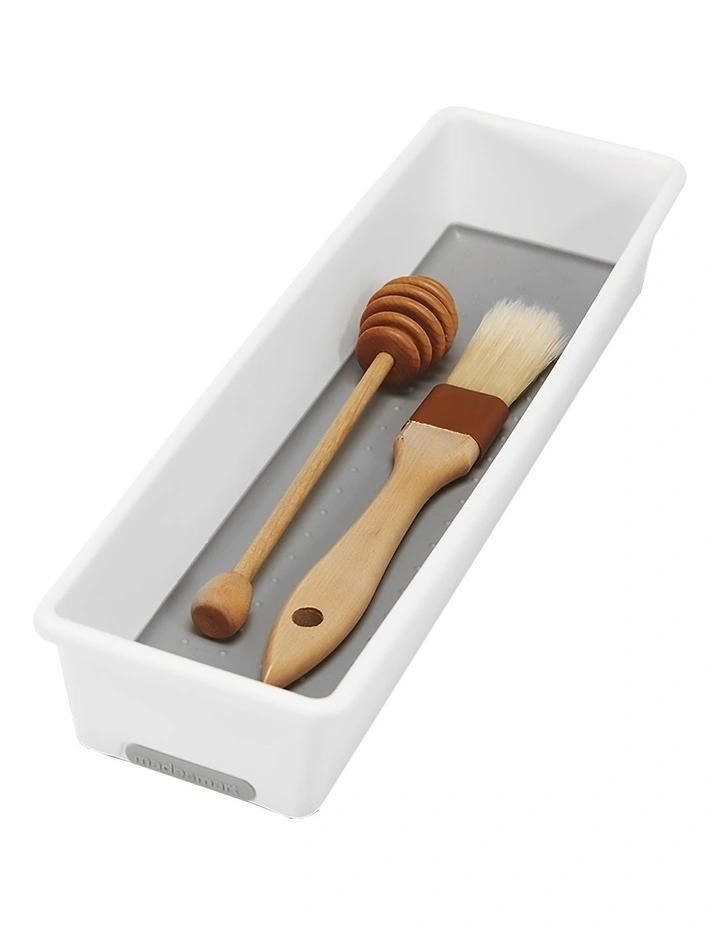 Narrow Bin 32.4 X 9.5 X 5.4cm in White
