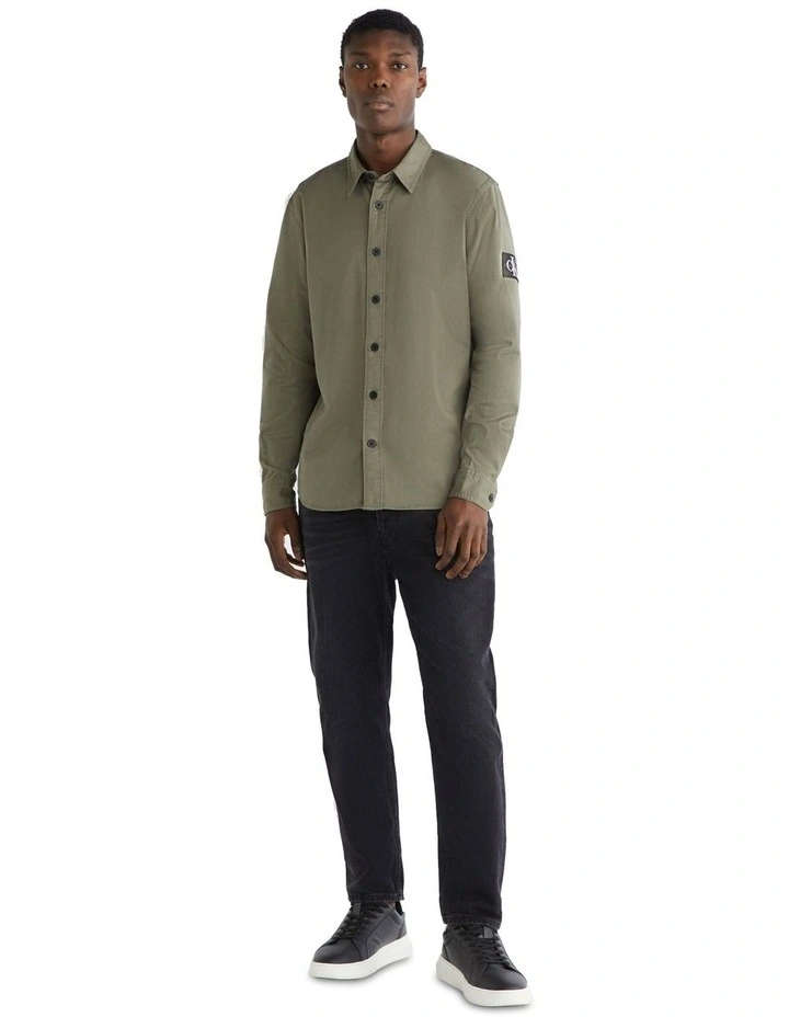 Monologo Badge Relaxed Shirt in Green