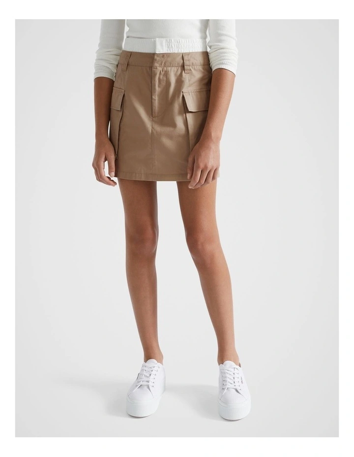 Cargo Skirt in Ecru
