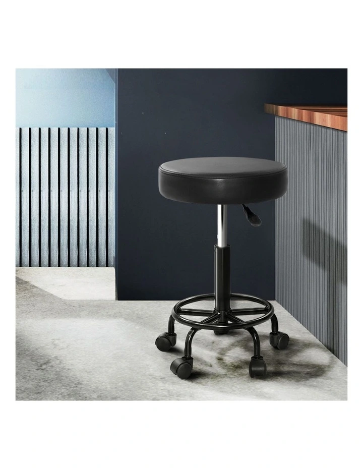 2x Salon Stool Round Swivel Chair