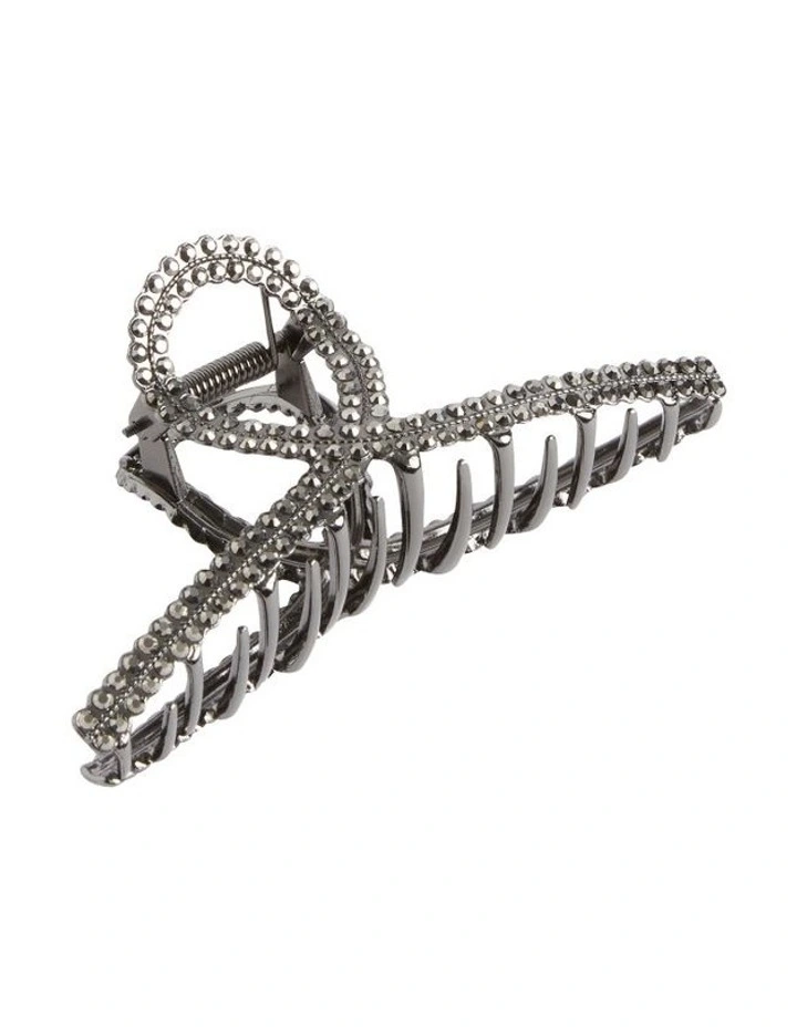 Crystal Hair Claw in Gunmetal