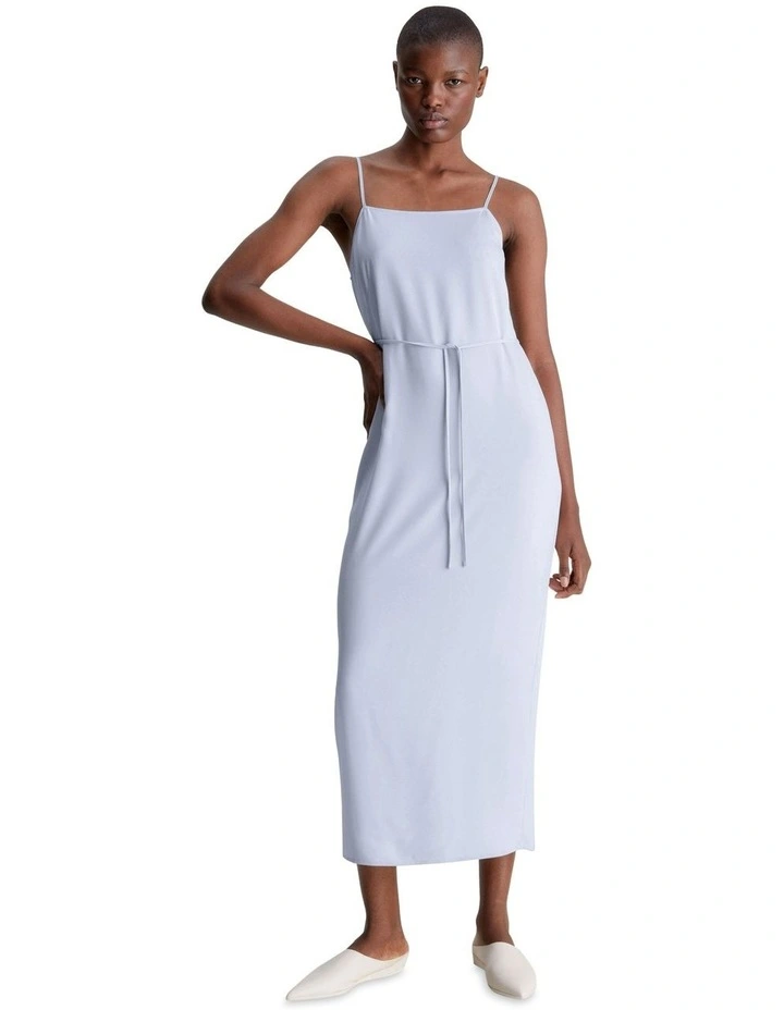 Recycled CDC Midi Slip Dress in Arctic Ice