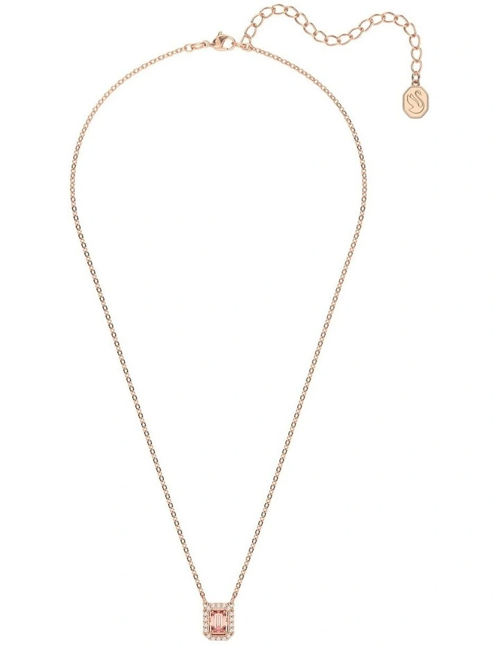 Millenia Necklace Octagon Cut Rose Gold-Tone Plated in Pink