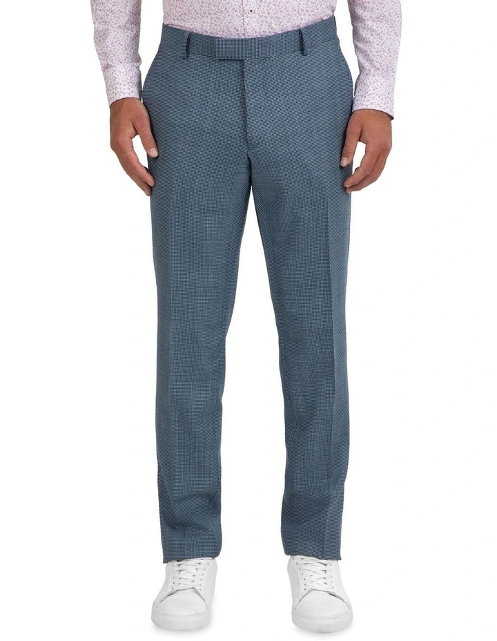 Slim Fit Caper Houndstooth Wool Trouser FGK640